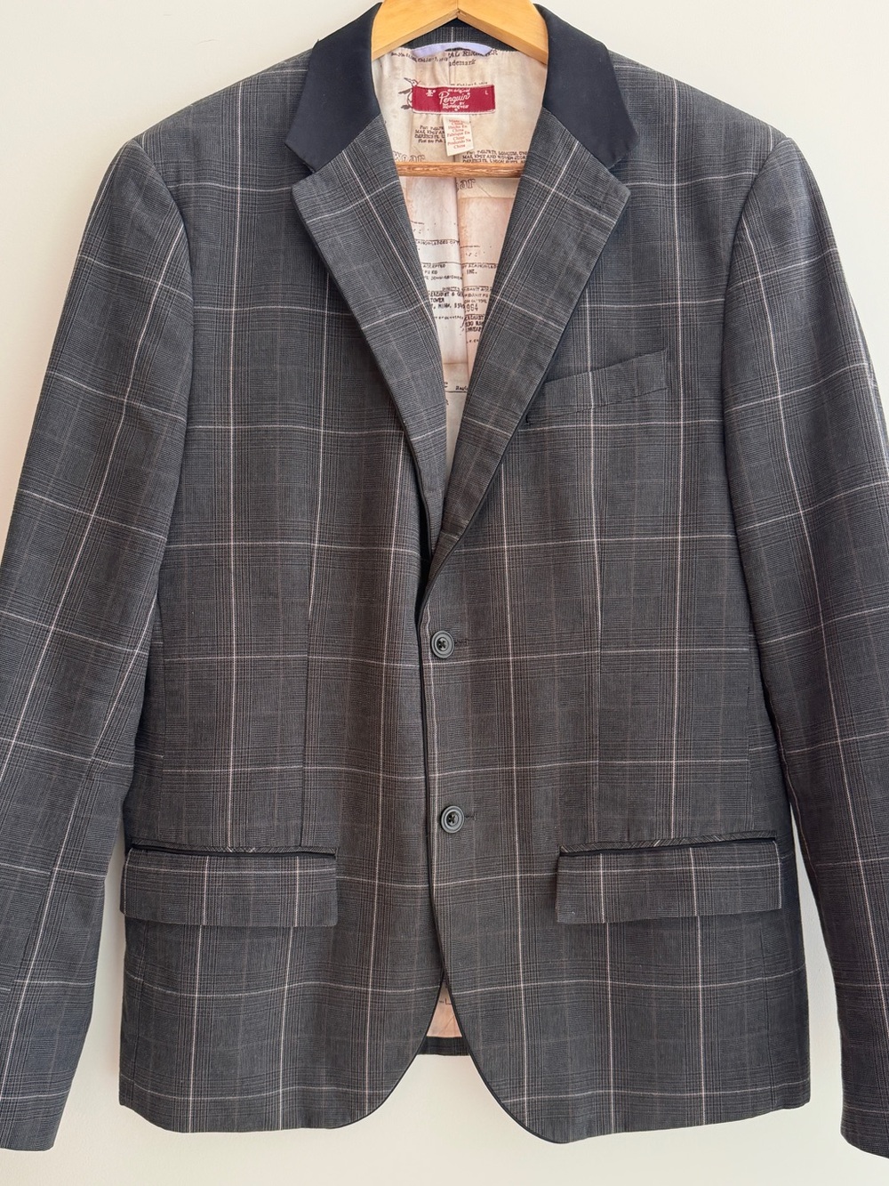 ORIGINAL PENGUIN Blazer Sport Coat Glen Plaid Windowpane Office Preppy Academia